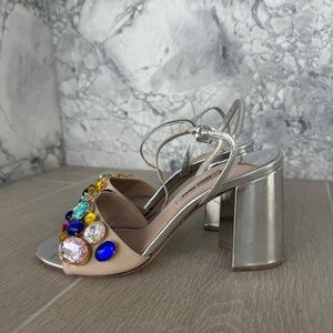 Silver Miu Miu Sandals